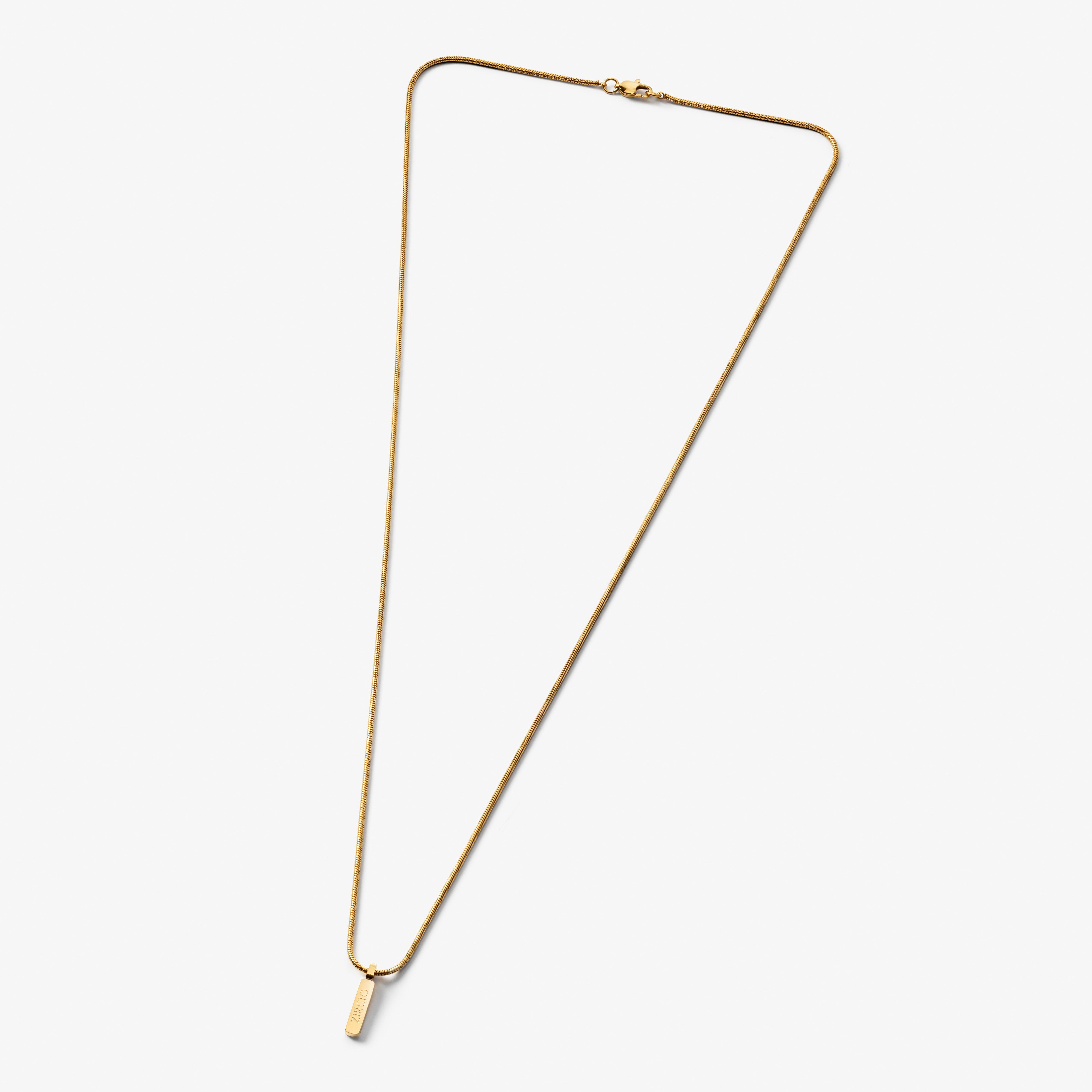 Snake Chain Necklace with Pendant
