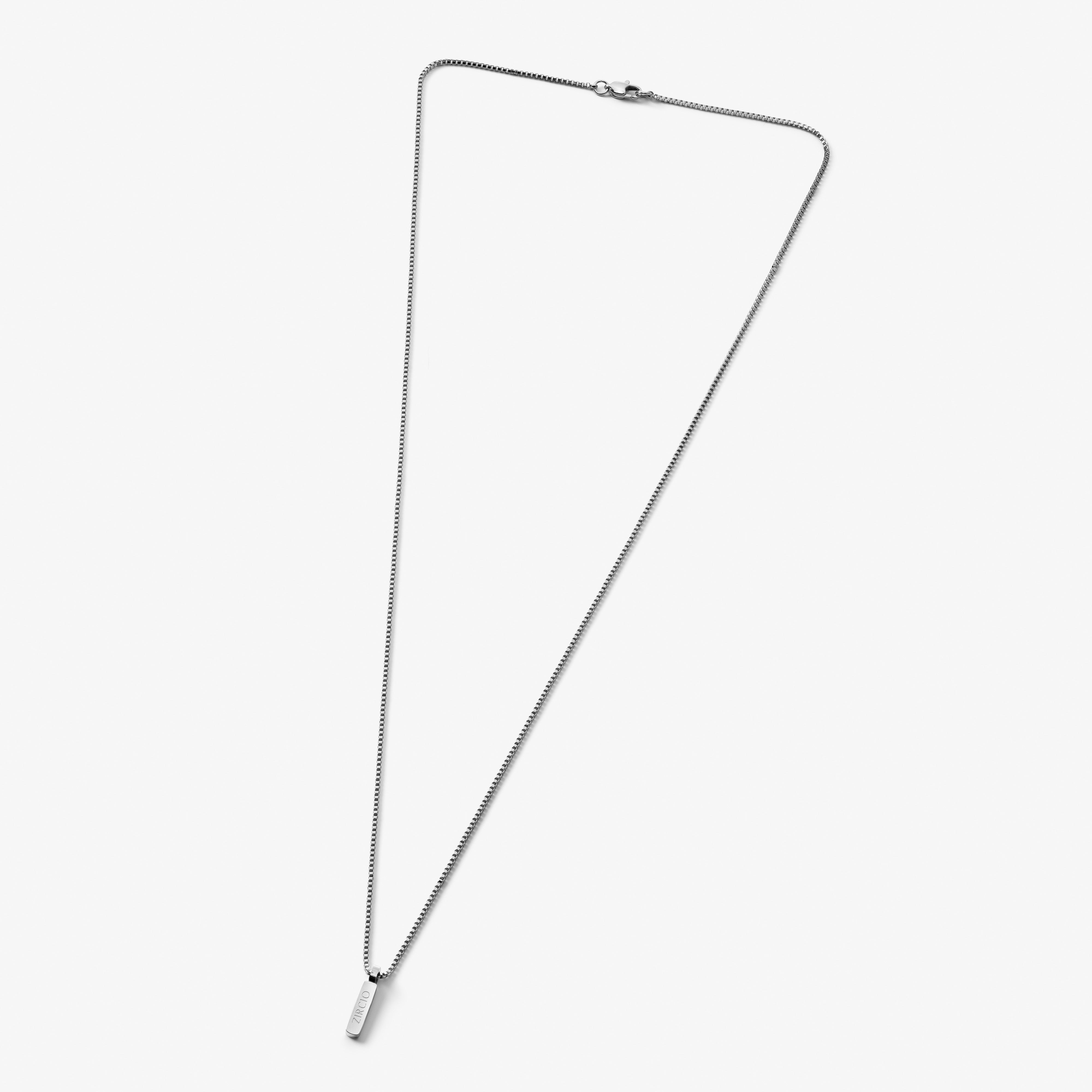 Box Cube Chain Necklace with Pendant