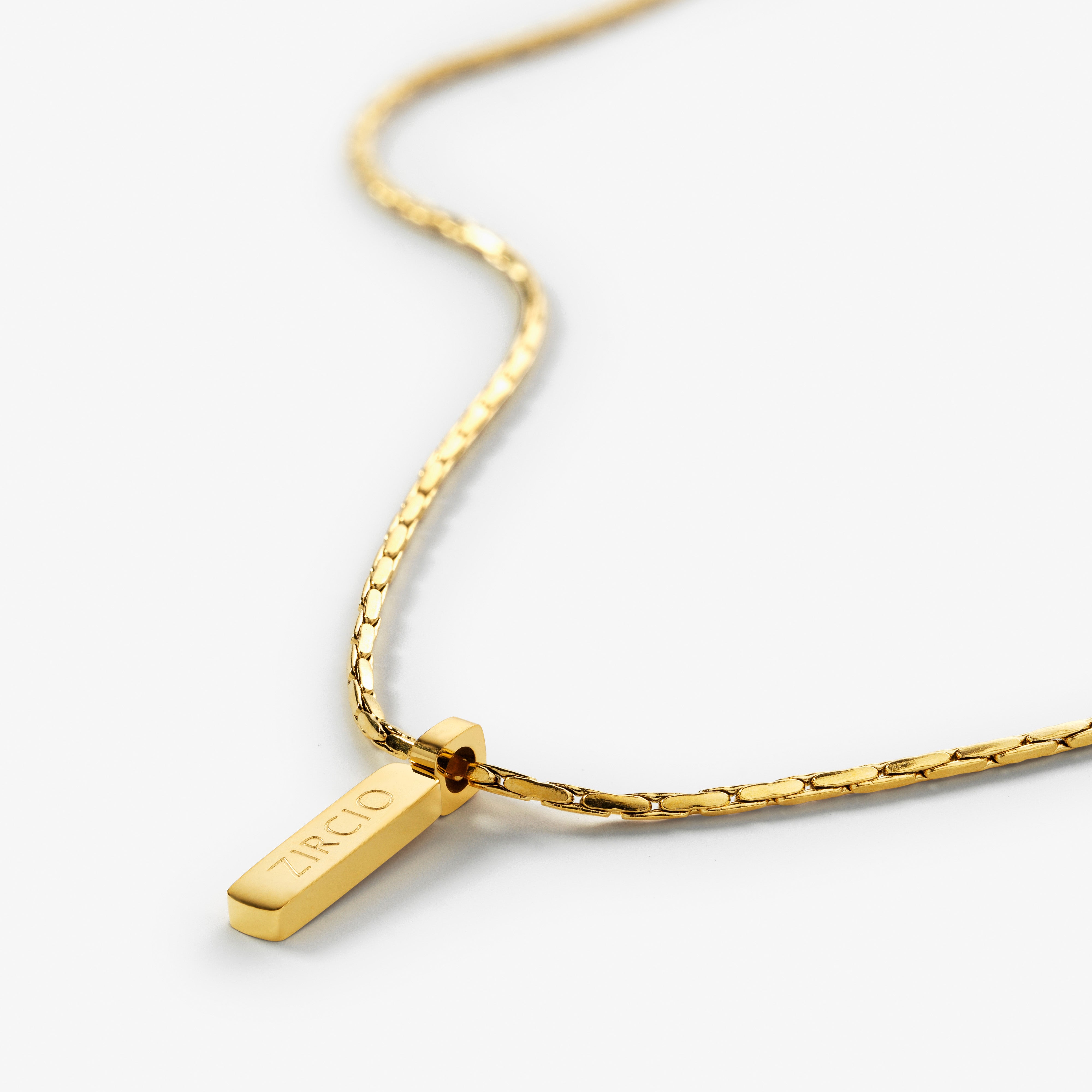 Bone Chain Necklace with Pendant