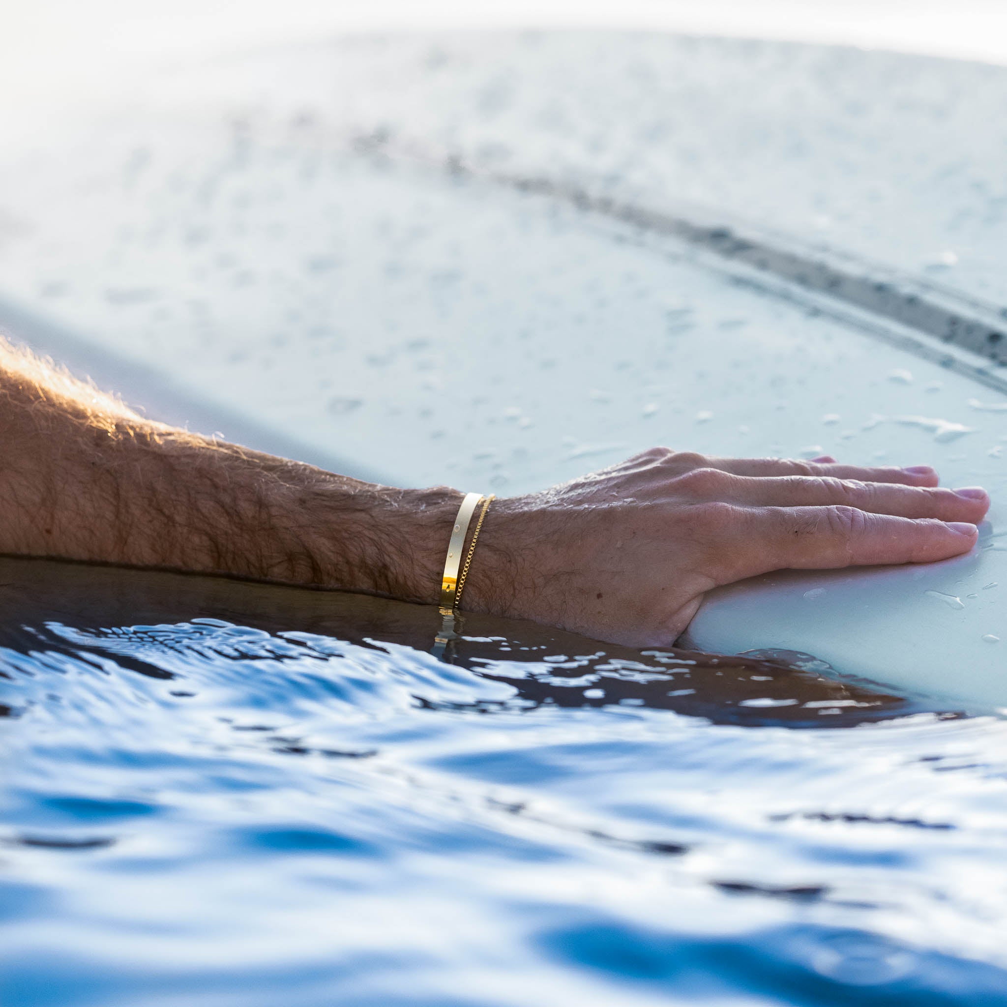 Straight Edge Bangle Cuff Minimal