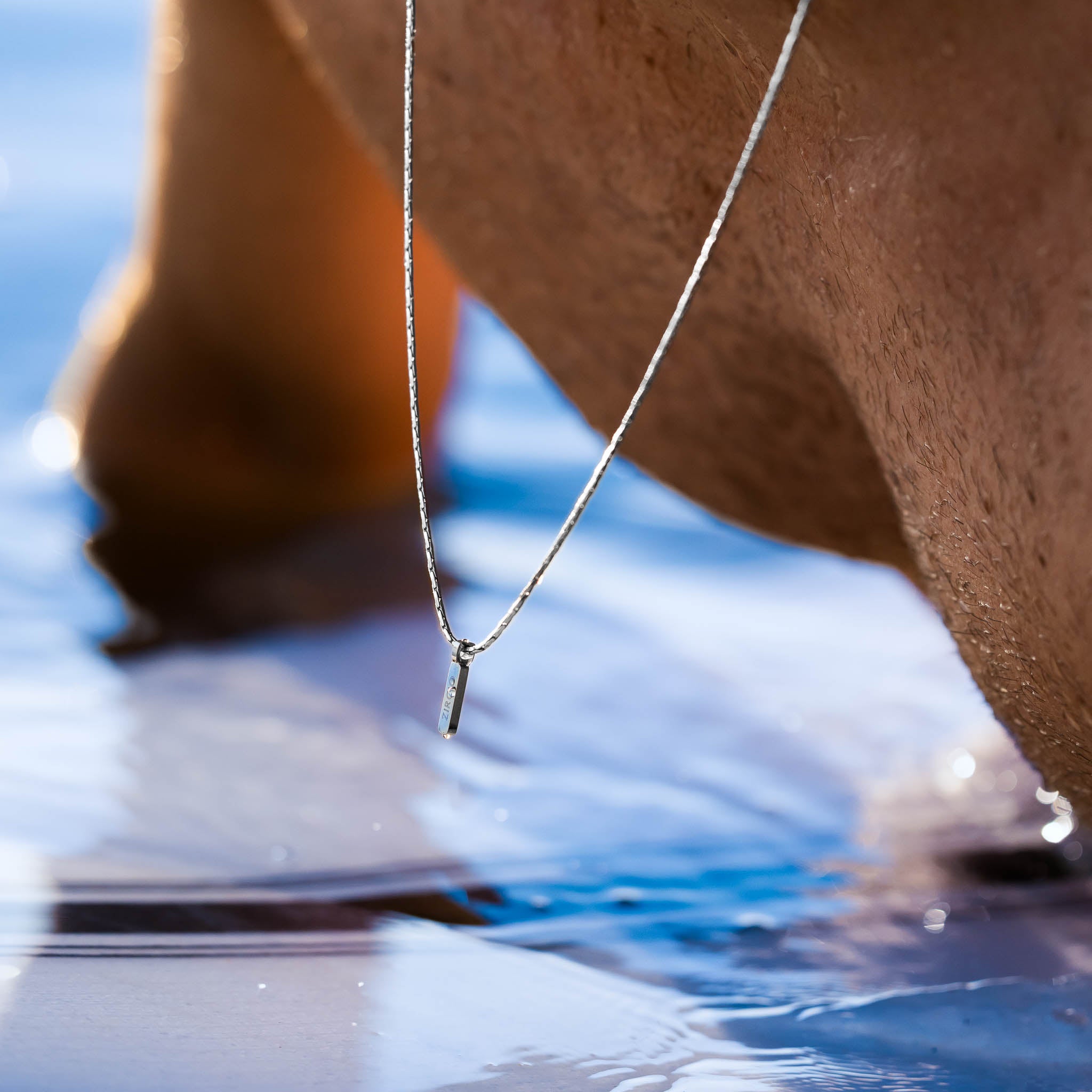 Bone Chain Necklace with Pendant