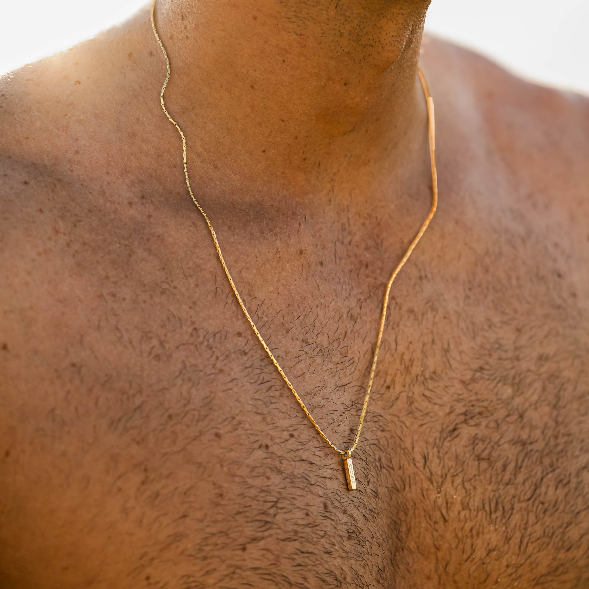 Bone Chain Necklace with Pendant