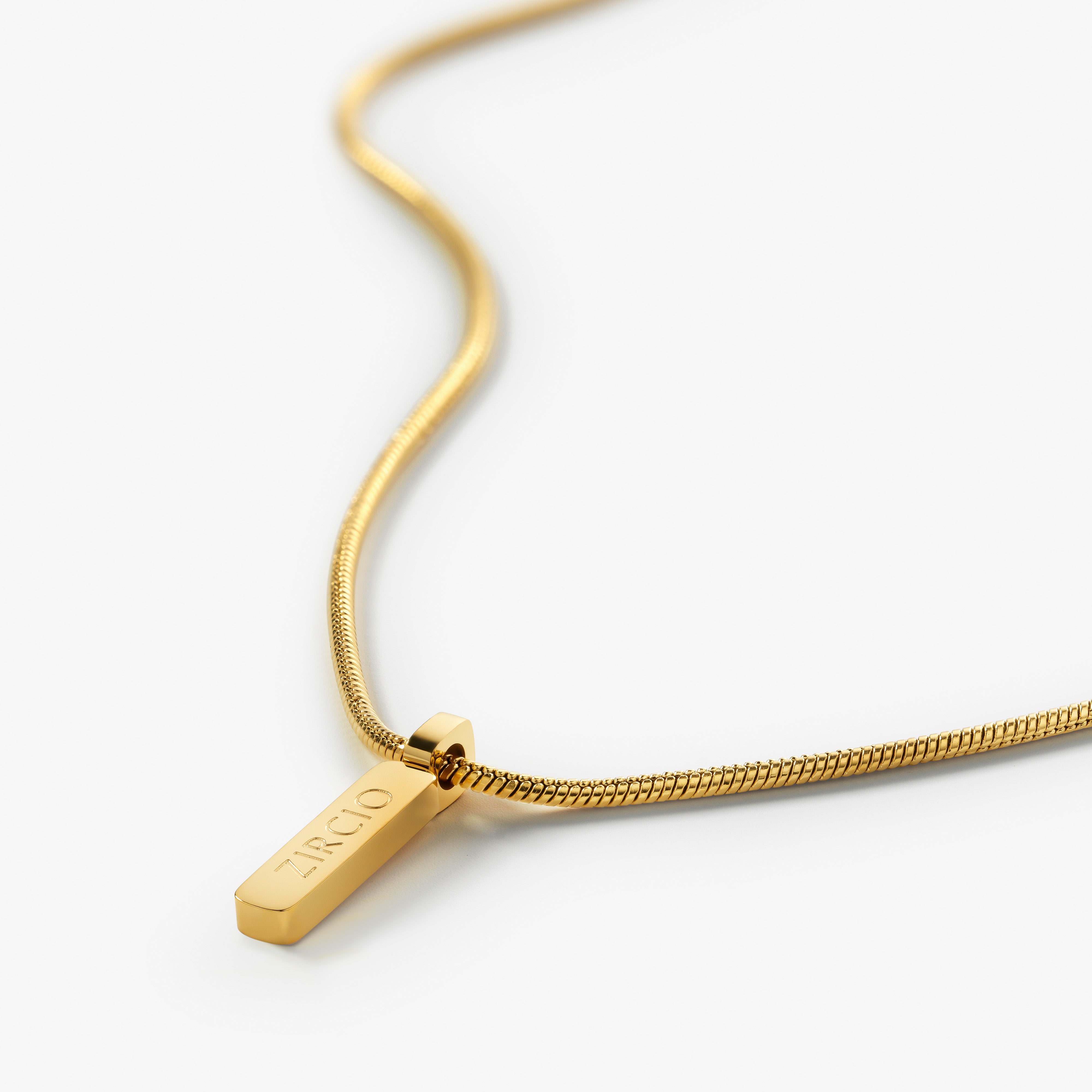 Snake Chain Necklace with Pendant
