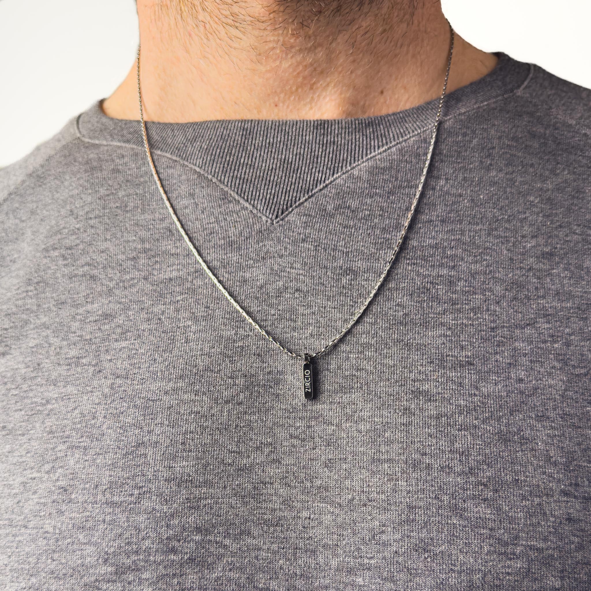 Bone Chain Necklace with Pendant