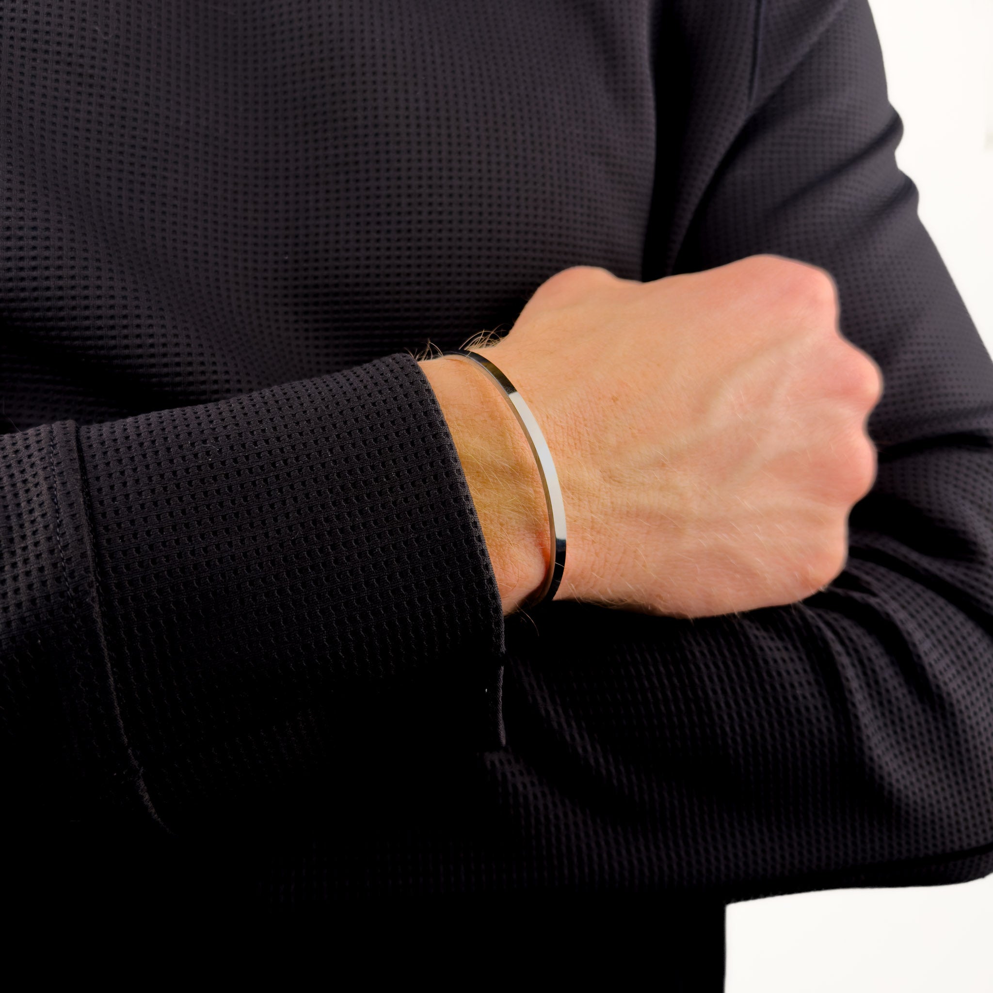 Minimalistisches Armband mit Bangle-Cuff, 3,5 mm