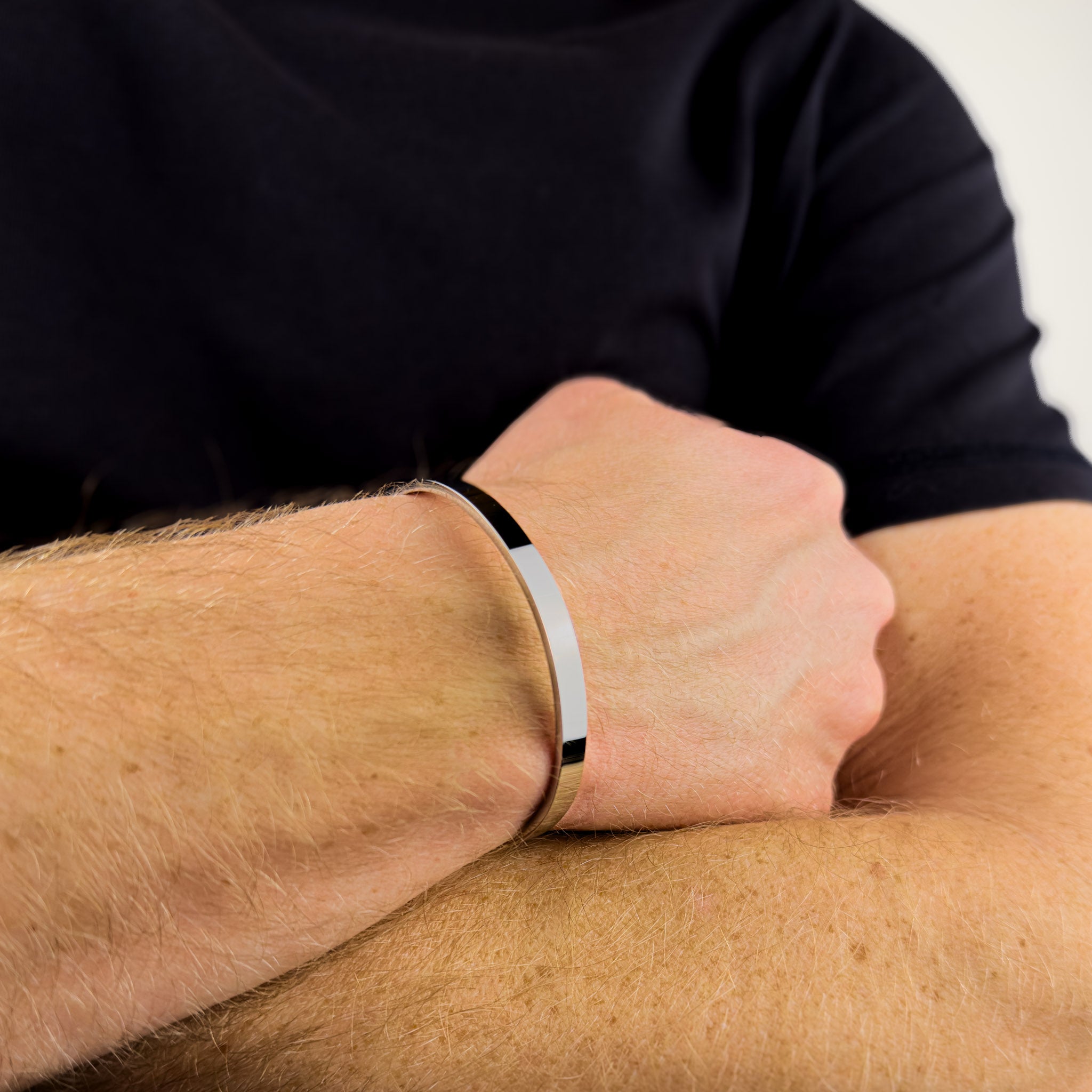 Straight Edge Bangle Cuff Minimal