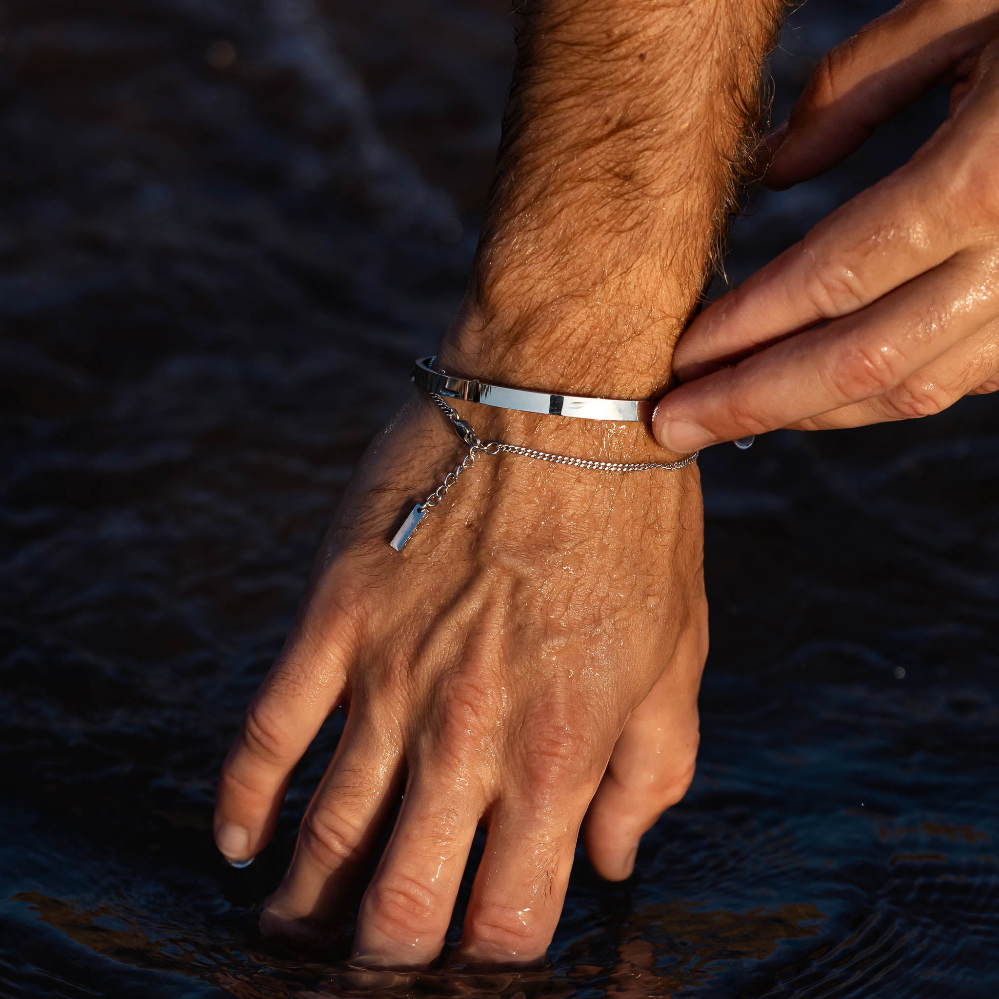 Straight Edge Bangle Cuff Minimal